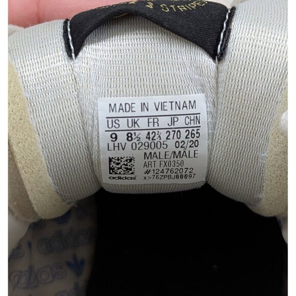 Adidas Basket Profi Chalk White Men's Retro Leather High Tops Size 9 FX0350 - Picture 7 of 8